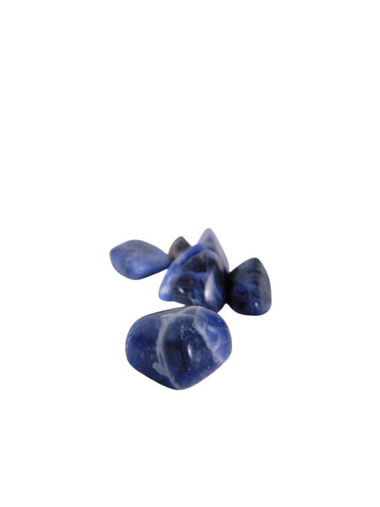 Natural Tumbled Sodalite Stone Lot 0.5 Oz Blue Crystal Set Polished Stones Altar - Picture 6 of 9